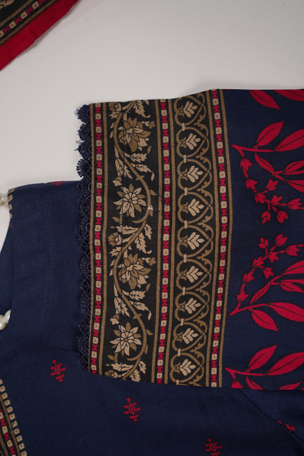 Rozi - Printed  cotton  Outfit With cotton Dupatta - Ready to Wear PD110