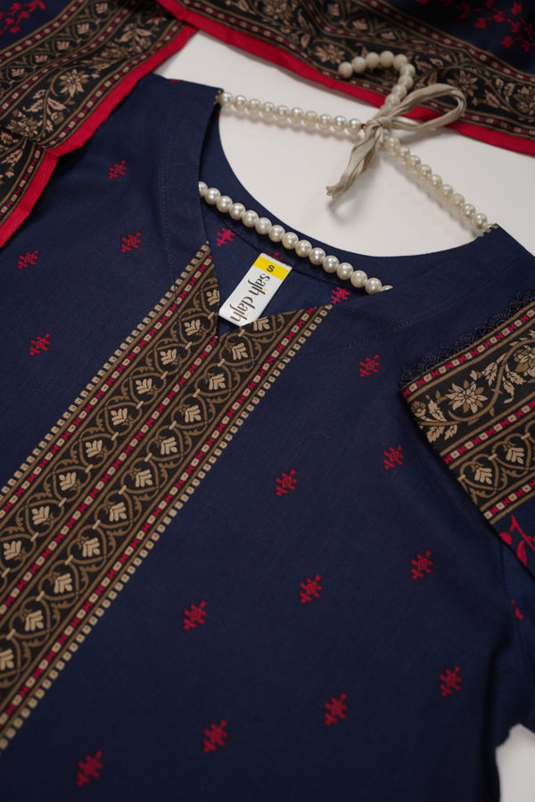 Rozi - Printed  cotton  Outfit With cotton Dupatta - Ready to Wear PD110