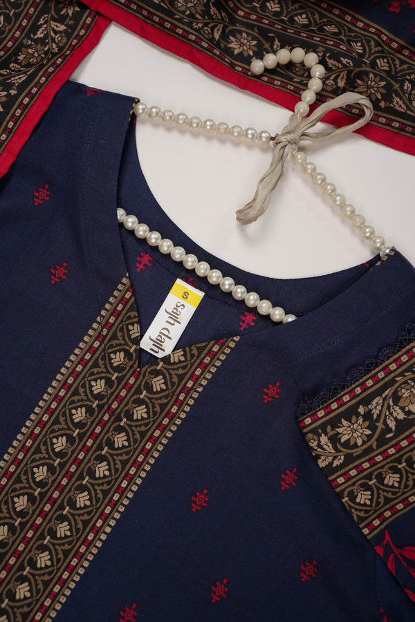 Rozi - Printed  cotton  Outfit With cotton Dupatta - Ready to Wear PD110