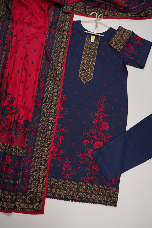 Rozi - Printed  cotton  Outfit With cotton Dupatta - Ready to Wear PD110