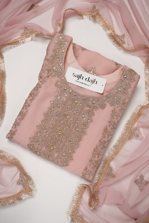 Chiffon Budget Wear Suit with Chiffon Dupatta - Ready to Wear - PD006