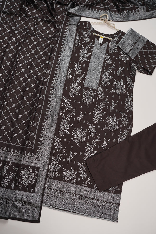 Rozi - Printed  cotton  Outfit With cotton Dupatta - Ready to Wear PD115 BR
