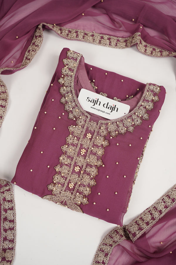 Chiffon Budget Wear Suit with Chiffon Dupatta - Ready to Wear PD007