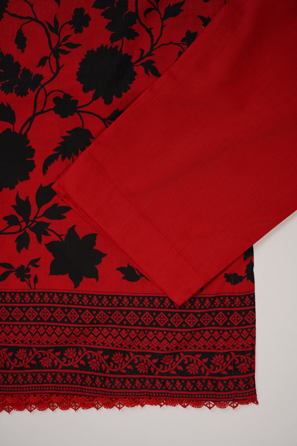 Rozi - Printed  cotton  Outfit With cotton Dupatta- Ready to Wear PD114