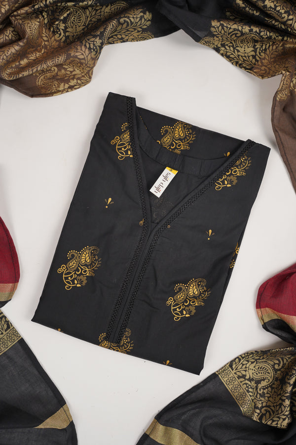 Rozi - Luxury Cotton Lawn Outfit With Multani Dupatta - Ready to Wear