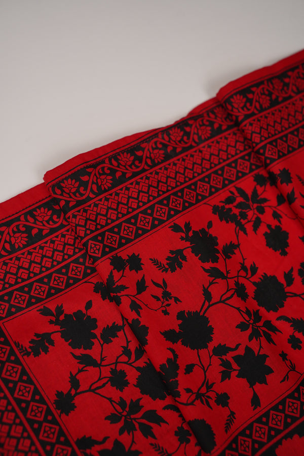 Rozi - Printed  cotton  Outfit With cotton Dupatta- Ready to Wear PD114