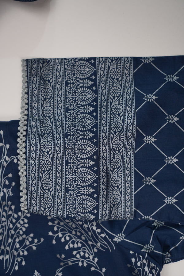Rozi - Printed  cotton  Outfit With cotton Dupatta - Ready to Wear PD106