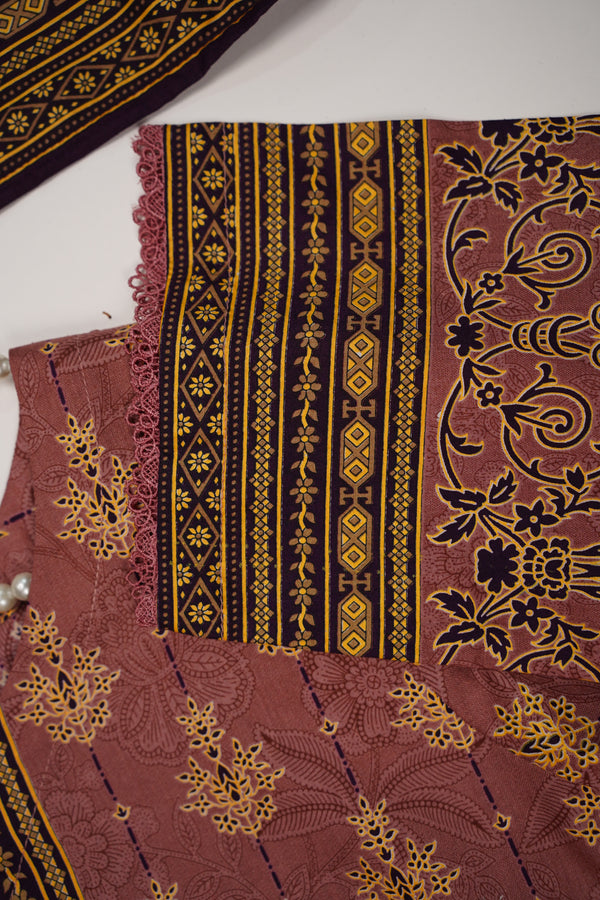 Rozi - Printed  cotton  Outfit With cotton Dupatta - Ready to Wear PD105