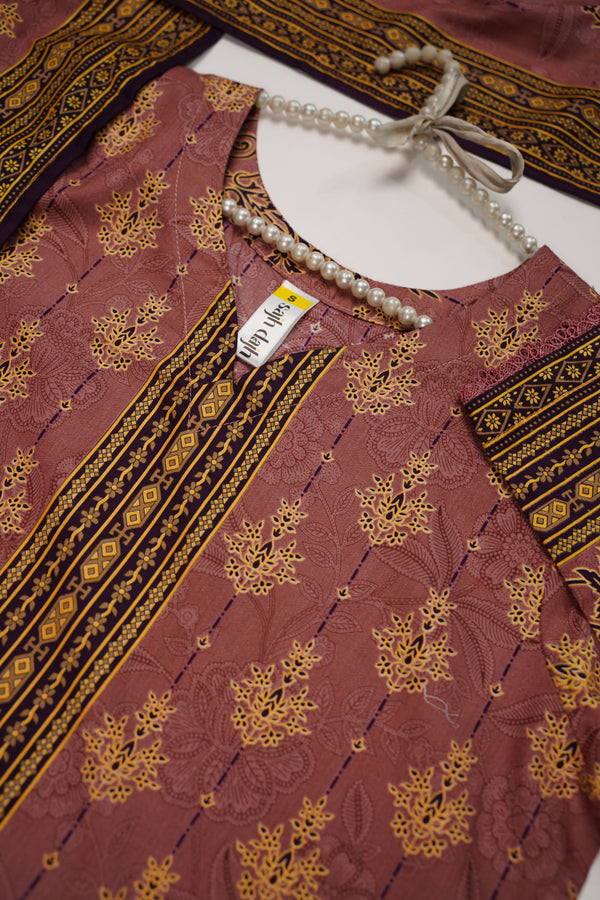 Rozi - Printed  cotton  Outfit With cotton Dupatta - Ready to Wear PD105