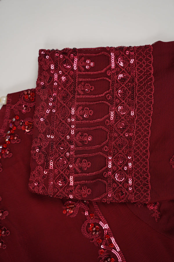 Husan e Jahan - Luxury Chiffon Outfit with Chiffon Dupatta - Ready to Wear - V2 - Eid25 - 02 - HEJREDV202