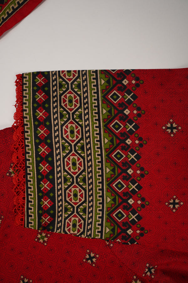 Rozi - Printed  cotton  Outfit With cotton Dupatta - Ready to Wear PD107