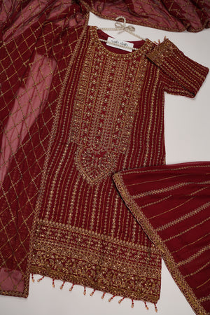 Husan e Jahan - Luxury Festive Collection with Gharara- Ready to Wear-SD