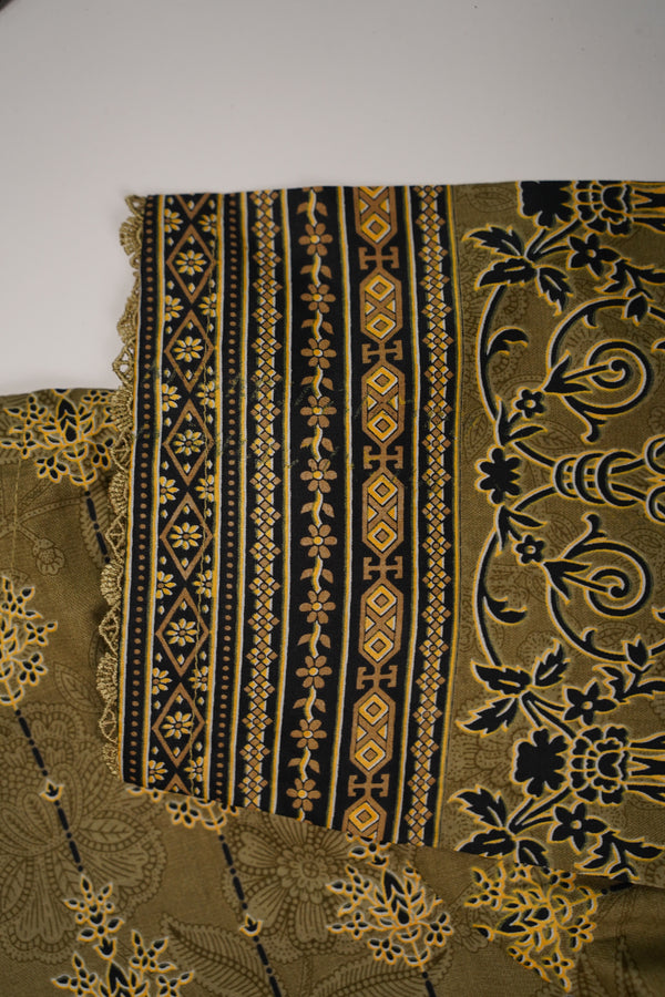 Rozi - Printed  cotton  Outfit With cotton Dupatta - Ready to Wear PD108