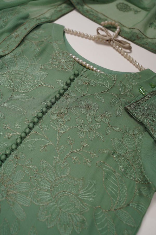 Husan e Jahan - Luxury Chiffon Outfit with Chiffon Dupatta - Ready to Wear  - Hej-V5-D7