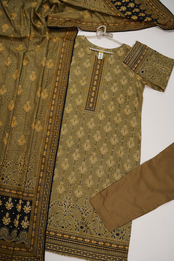 Rozi - Printed  cotton  Outfit With cotton Dupatta - Ready to Wear PD108