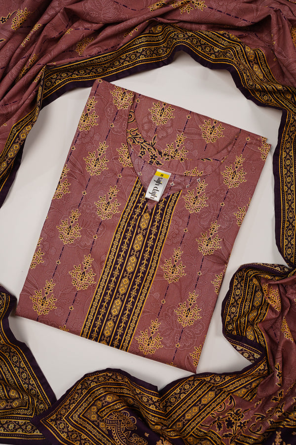 Rozi - Printed  cotton  Outfit With cotton Dupatta - Ready to Wear PD105