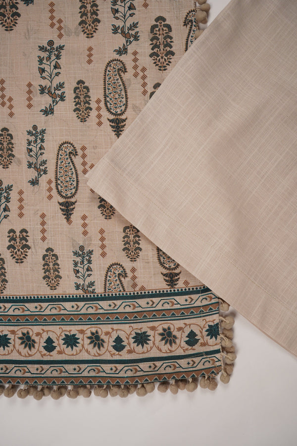 Rozi - Exclusive Khaddar Outfit with  Shawl - Ready to Wear - PD189