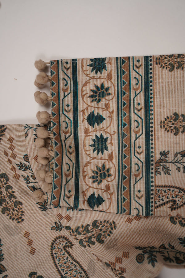 Rozi - Exclusive Khaddar Outfit with  Shawl - Ready to Wear - PD189