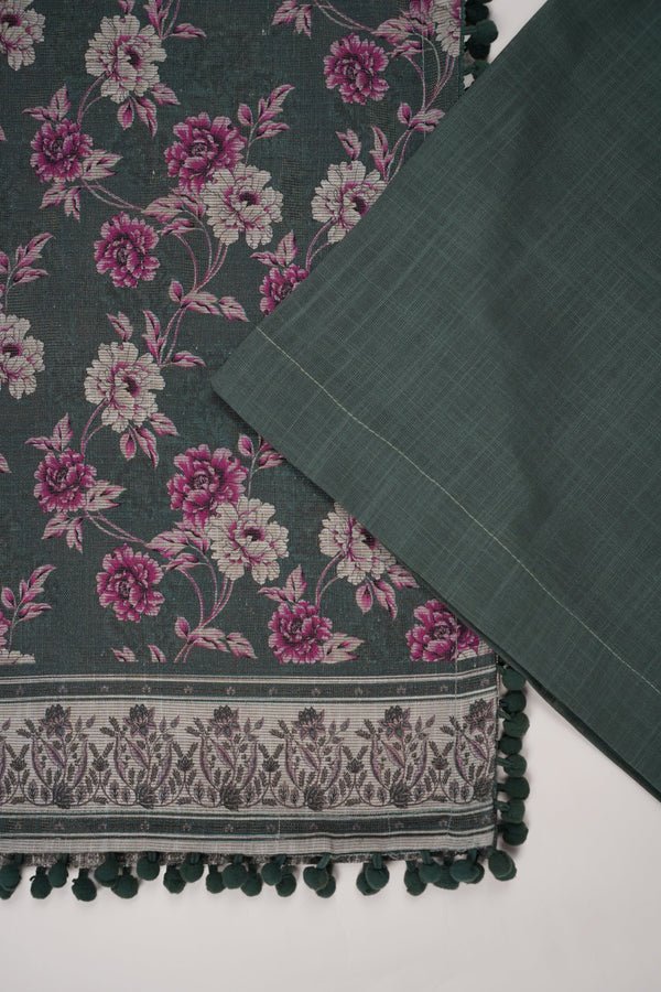 Rozi - Exclusive Khaddar Outfit with  Shawl - Ready to Wear - PD188