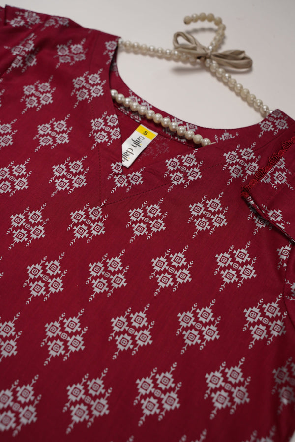 Rozi - Printed  cotton  Outfit - Ready to Wear PD119