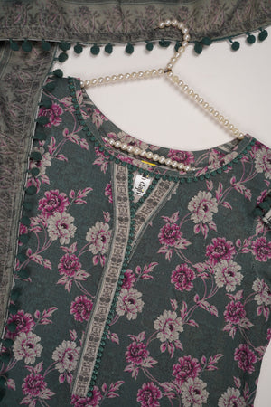 Rozi - Exclusive Khaddar Outfit with  Shawl - Ready to Wear - PD188