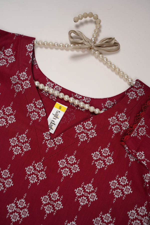 Rozi - Printed  cotton  Outfit - Ready to Wear PD119