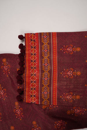 Rozi - Exclusive Khaddar Outfit with  Shawl - Ready to Wear - PD191-SB