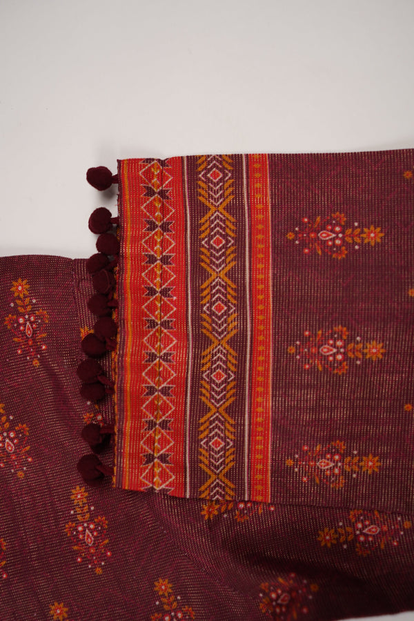 Rozi - Exclusive Khaddar Outfit with  Shawl - Ready to Wear - PD191