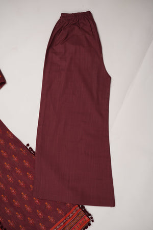 Rozi - Exclusive Khaddar Outfit with  Shawl - Ready to Wear - PD191-SB