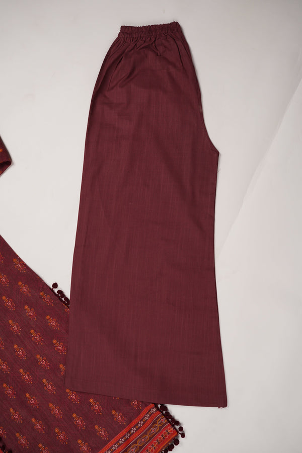 Rozi - Exclusive Khaddar Outfit with  Shawl - Ready to Wear - PD191