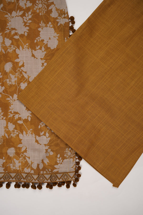 Rozi - Exclusive Khaddar Outfit with  Shawl - Ready to Wear - PD190
