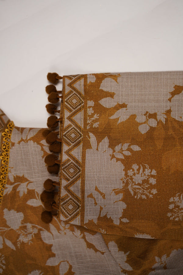 Rozi - Exclusive Khaddar Outfit with  Shawl - Ready to Wear - PD190