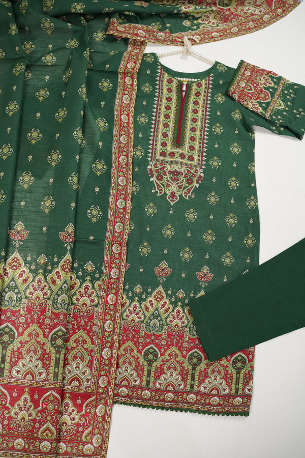 Rozi - Exclusive Khaddar Outfit with Shawl - Ready to Wear - Warm Fabric