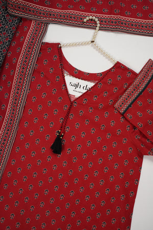 Bin Saeed Originals  - Exclusive Khaddar Outfit with  Shawl - Ready to Wear SD543
