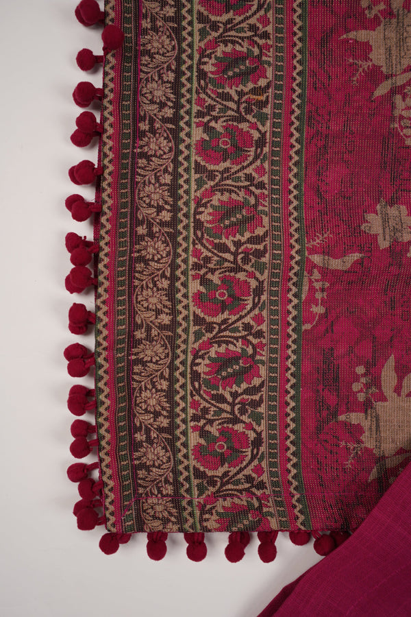 Rozi - Exclusive Khaddar Outfit with  Shawl - Ready to Wear - PD192