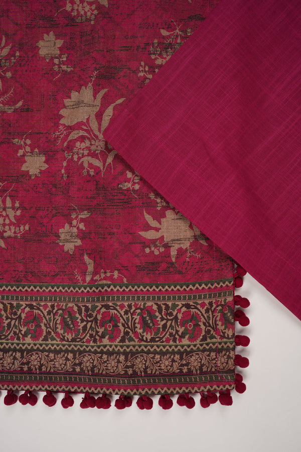 Rozi - Exclusive Khaddar Outfit with  Shawl - Ready to Wear - PD192