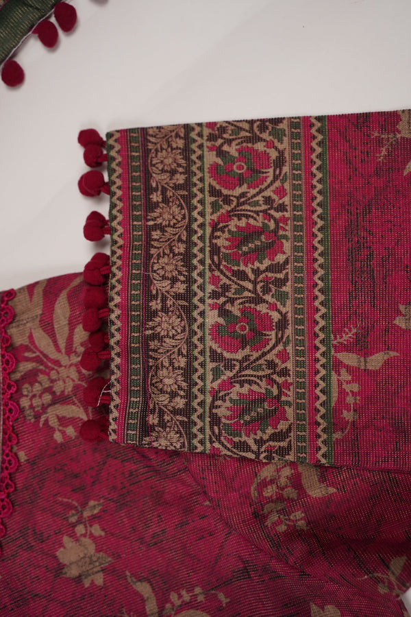 Rozi - Exclusive Khaddar Outfit with  Shawl - Ready to Wear - PD192