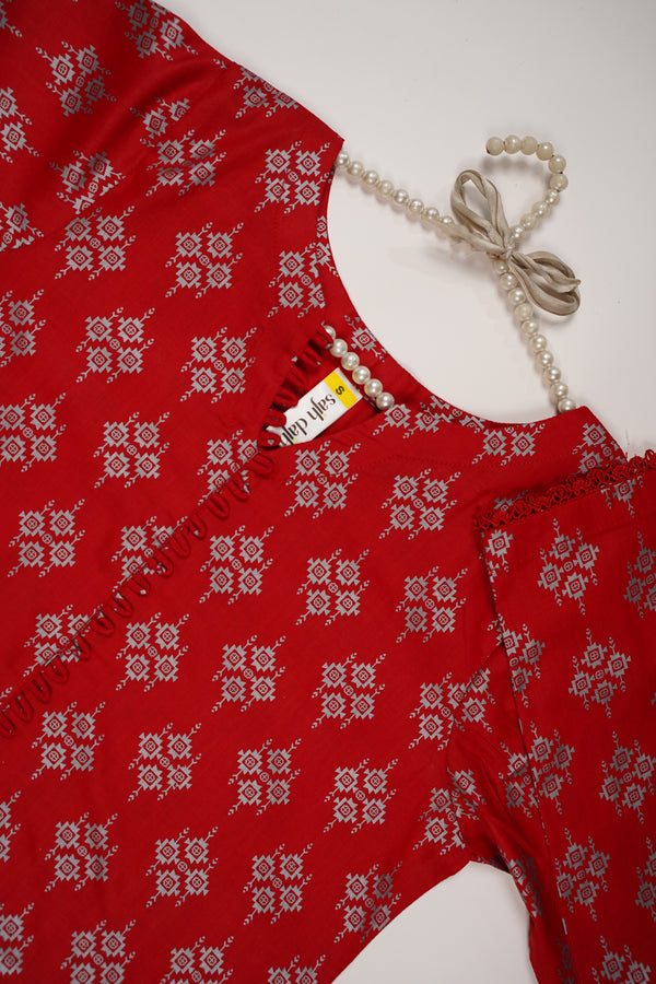 Rozi - Printed  cotton  Outfit - Ready to Wear PD121