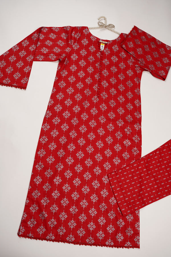 Rozi - Printed  cotton  Outfit - Ready to Wear PD121