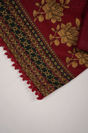 Rozi - Exclusive Khaddar Outfit with  Shawl - Ready to Wear - PD187-SB