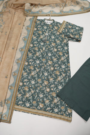 Bin Saeed Originals - Exclusive Khaddar Outfit with  Shawl - Ready to Wear SD548