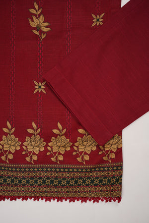 Rozi - Exclusive Khaddar Outfit with  Shawl - Ready to Wear - PD187-SB