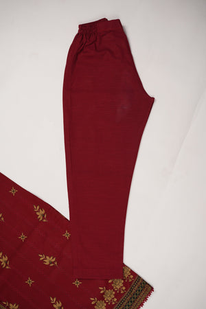 Rozi - Exclusive Khaddar Outfit with  Shawl - Ready to Wear - PD187-SB