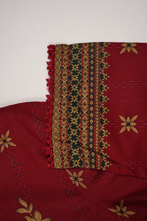 Rozi - Exclusive Khaddar Outfit with  Shawl - Ready to Wear - PD187-SB