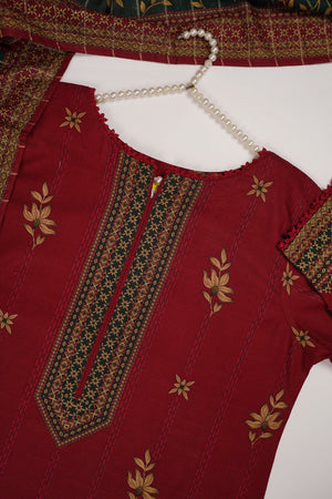 Rozi - Exclusive Khaddar Outfit with  Shawl - Ready to Wear - PD187-SB