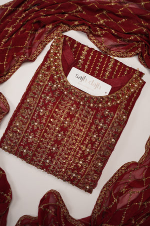 Husan e Jahan - Luxury Festive Collection with Gharara- Ready to Wear-SD