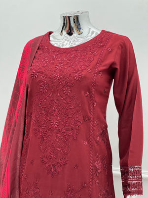 Budget Wear - Embroidered Dhanak Outfit- Ready to Wear -SD-SA03