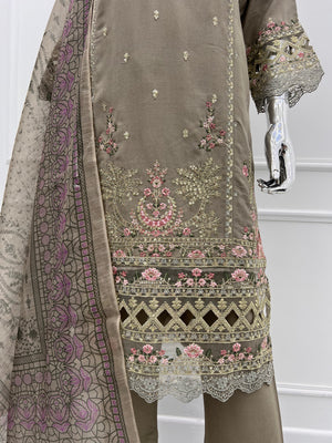 Budget Wear - Embroidered Dhanak Outfit- Ready to Wear -SD-SA07