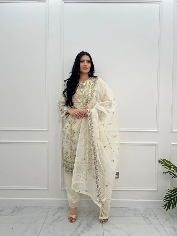 Tehwar - Luxury Organza Outfit with Organza Dupatta - Ready to Wear SB241  - Eid Volume 1