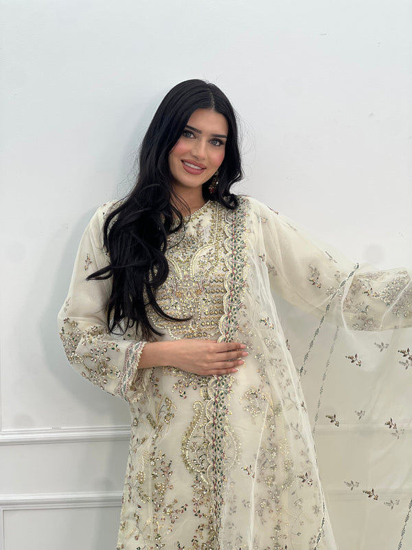 Tehwar - Luxury Organza Outfit with Organza Dupatta - Ready to Wear SB241  - Eid Volume 1